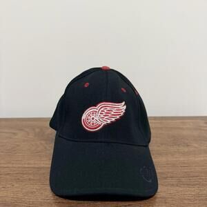 Vintage American Needle Detroit Red Wings Logo Cap Hat Adult Black S-M Men’s